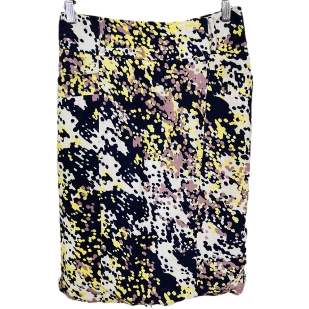 Fenn Wright Manson linen print pencil skirt. Size 6